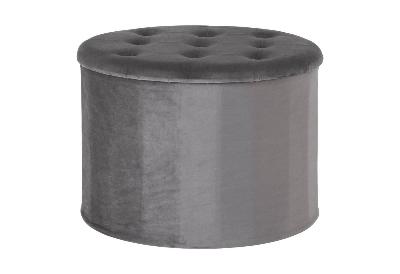 House Nordic Hocker House Nordic Pouf TURUP Dunkelgrau Samt mit Stauraum von House Nordic