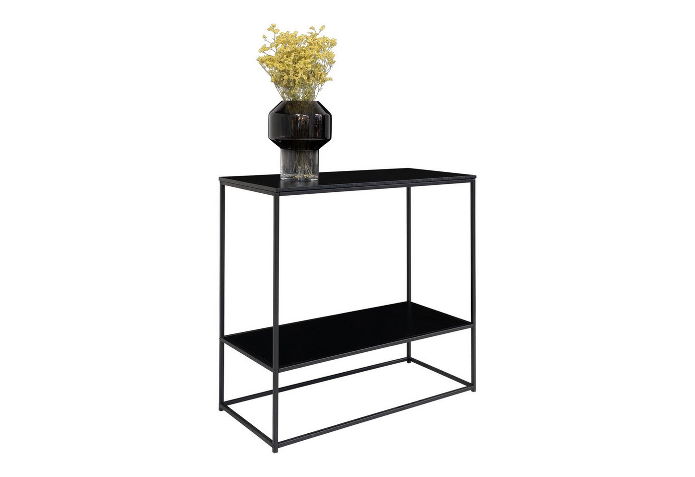 House Nordic Konsolentisch Vita, in Schwarz, Melamin - 80x80x36cm (BxHxT) von House Nordic