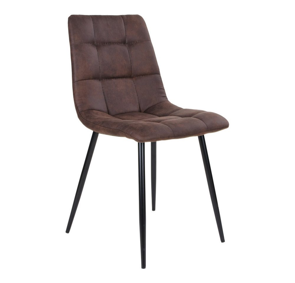 House Nordic Polsterstuhl (2er-Set) in Braun - 44x86x55 (BxHxT) (2er-Set) von House Nordic