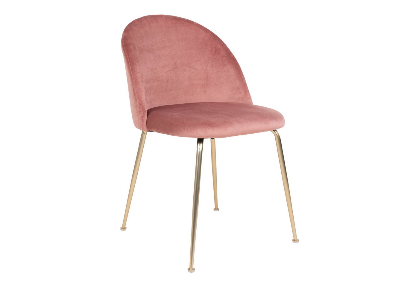 House Nordic Polsterstuhl (2er-Set) in Rosa, Velour - 51x78x52cm (BxHxT) (2er-Set) von House Nordic