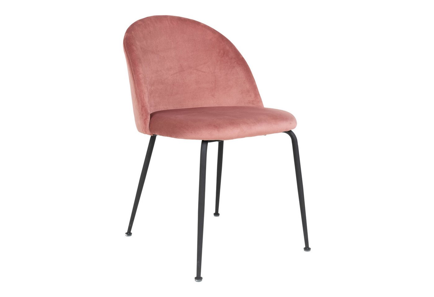 House Nordic Polsterstuhl (2er-Set) in Rosa, Velour - 51x78x52cm (BxHxT) (2er-Set) von House Nordic