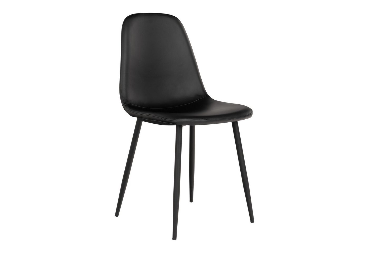 House Nordic Polsterstuhl (2er-Set) in Schwarz - 47x88x50 (BxHxT) (2er-Set) von House Nordic