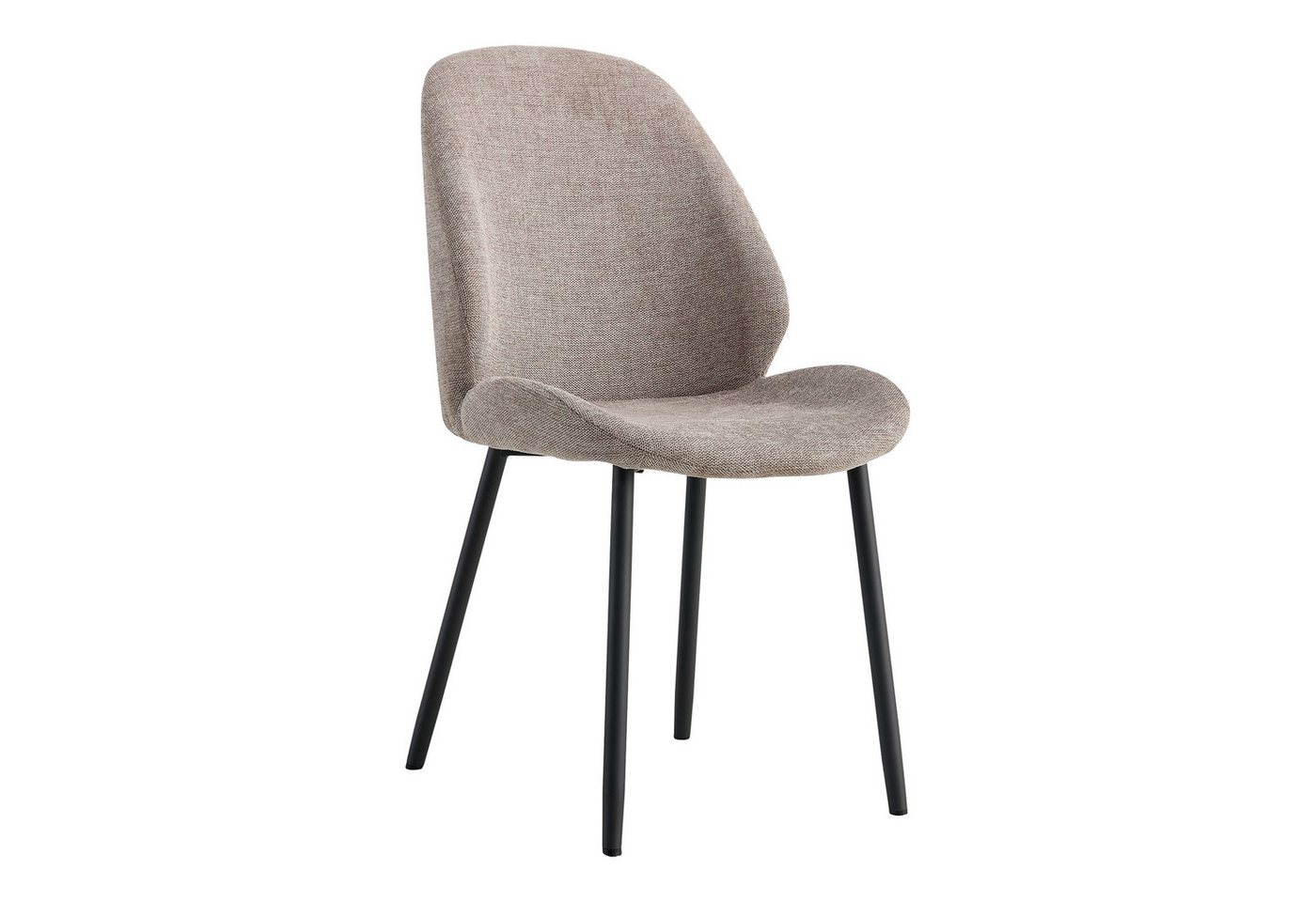 House Nordic Polsterstuhl (2er-Set) in Stein - 47x91x59,5 (BxHxT) (2er-Set) von House Nordic