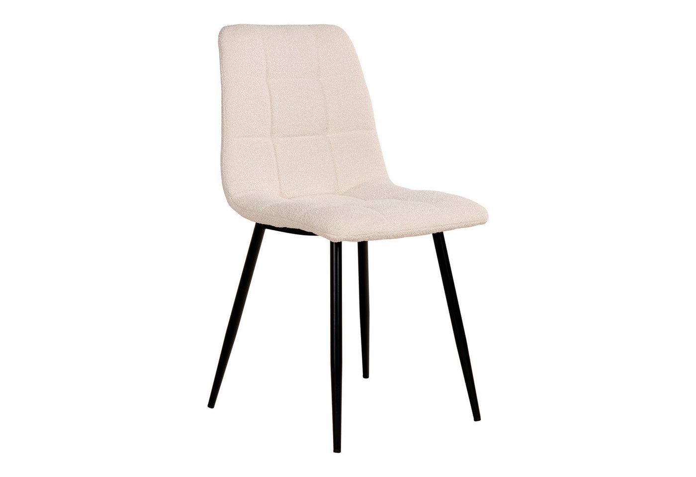 House Nordic Polsterstuhl (2er-Set) in Weiss, Stoff - 44x86x55cm (BxHxT) (2er-Set) von House Nordic