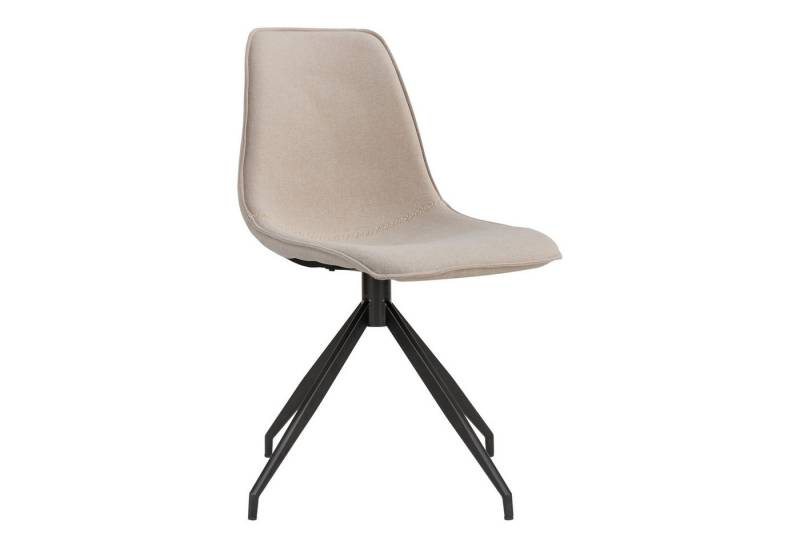 House Nordic Polsterstuhl Monaco (2er-Set), (2er-Set) in Beige, Stoff - 48x86x54cm (BxHxT) von House Nordic
