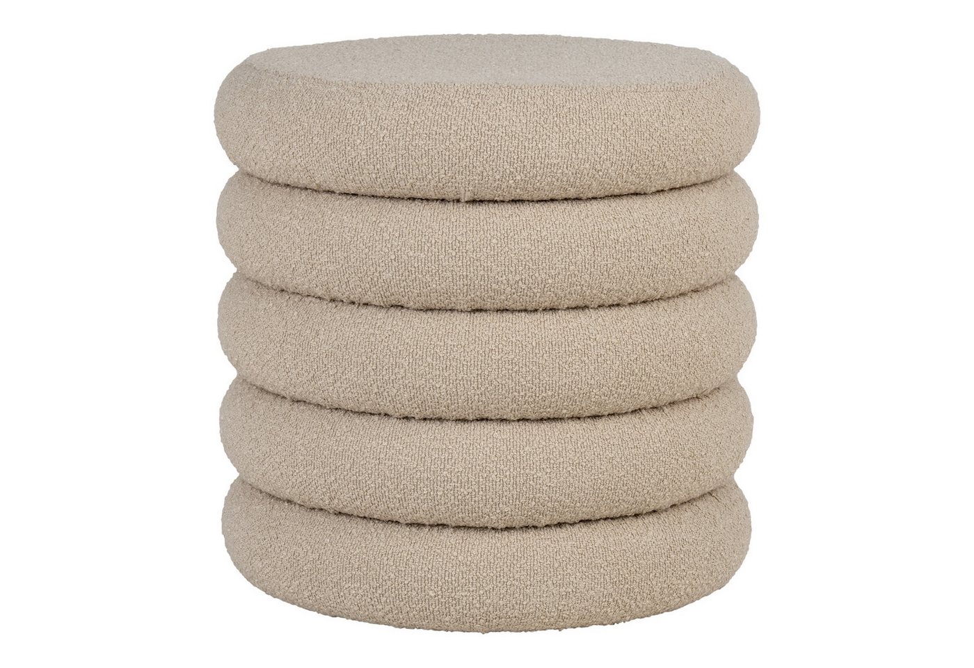 House Nordic Pouf Brooklyn, in Grau, Stoff - 44x44x44cm (BxHxT) von House Nordic