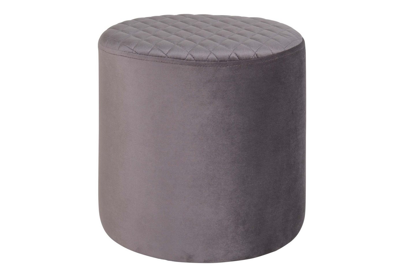 House Nordic Pouf Ejby, in Grau, Velour - 34x36x34cm (BxHxT) von House Nordic