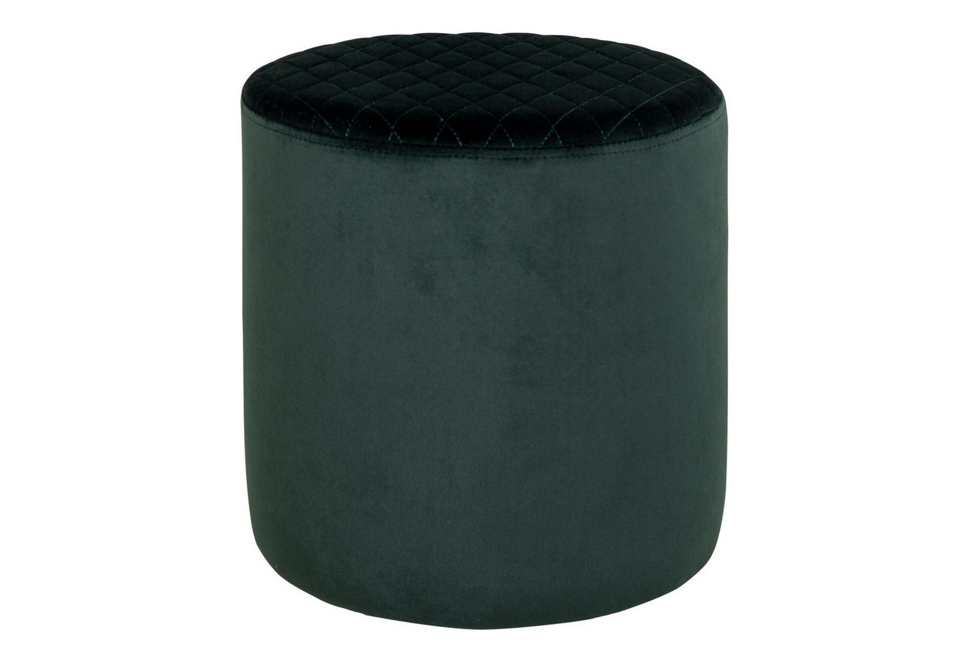 House Nordic Pouf Ejby, in Grün, Velour - 34x36x34cm (BxHxT) von House Nordic