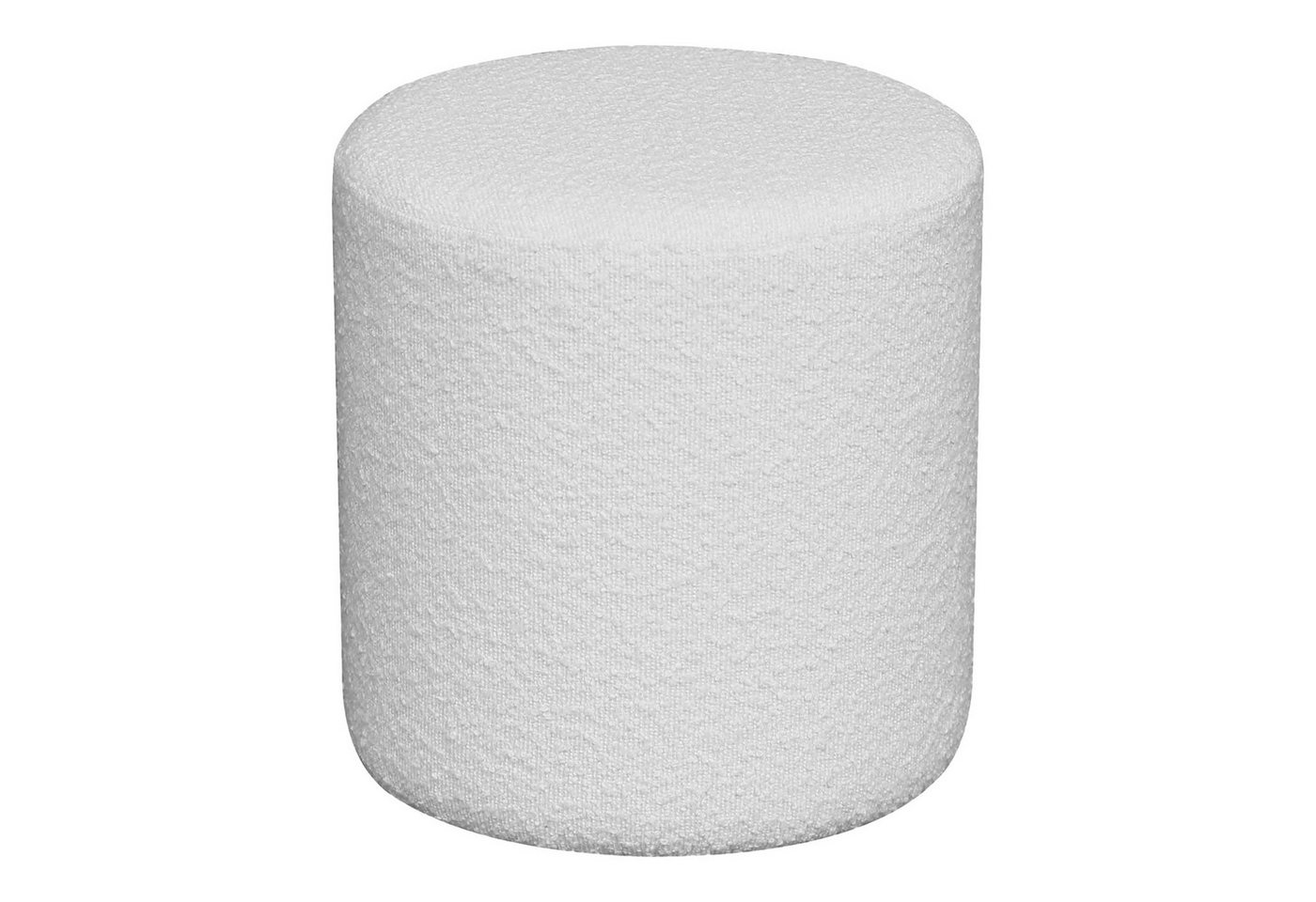 House Nordic Pouf Ejby, in Weiss, Stoff - 34x36x34cm (BxHxT) von House Nordic