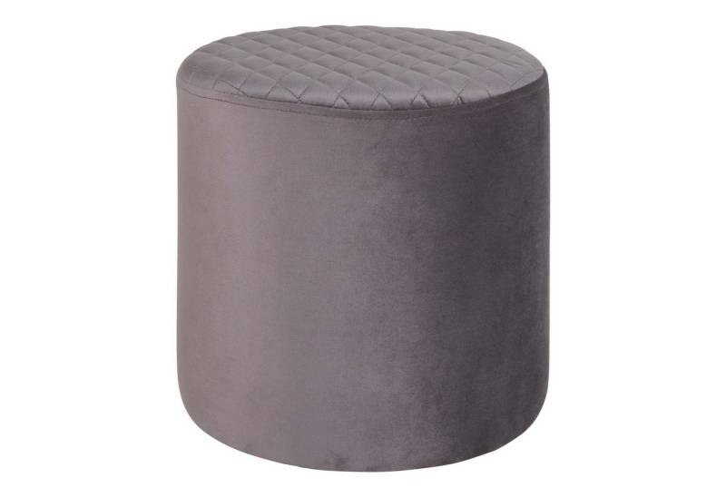 House Nordic Pouf in Grau, Velour - 34x36x34cm (BxHxT) von House Nordic
