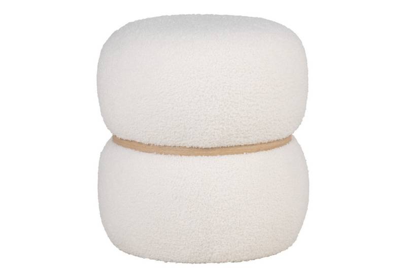 House Nordic Pouf in Weiss, Stoff - 38x41x38cm (BxHxT) von House Nordic