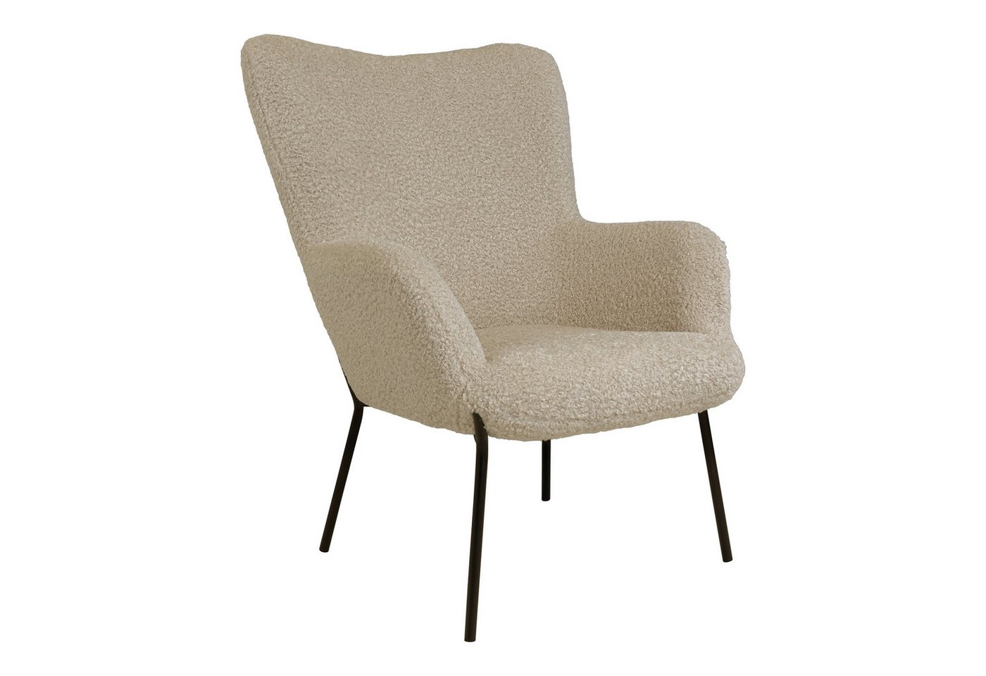 House Nordic Relaxsessel Glasgow, in Grau braun, Stoff - 70x98x79cm (BxHxT) von House Nordic