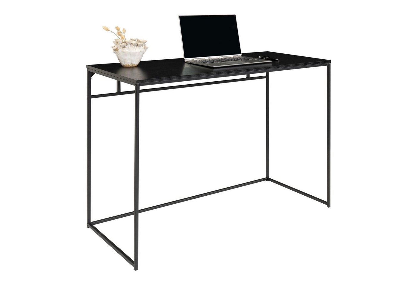 House Nordic Schreibtisch Vita, in Schwarz, Melamin - 100x75x45cm (BxHxT) von House Nordic