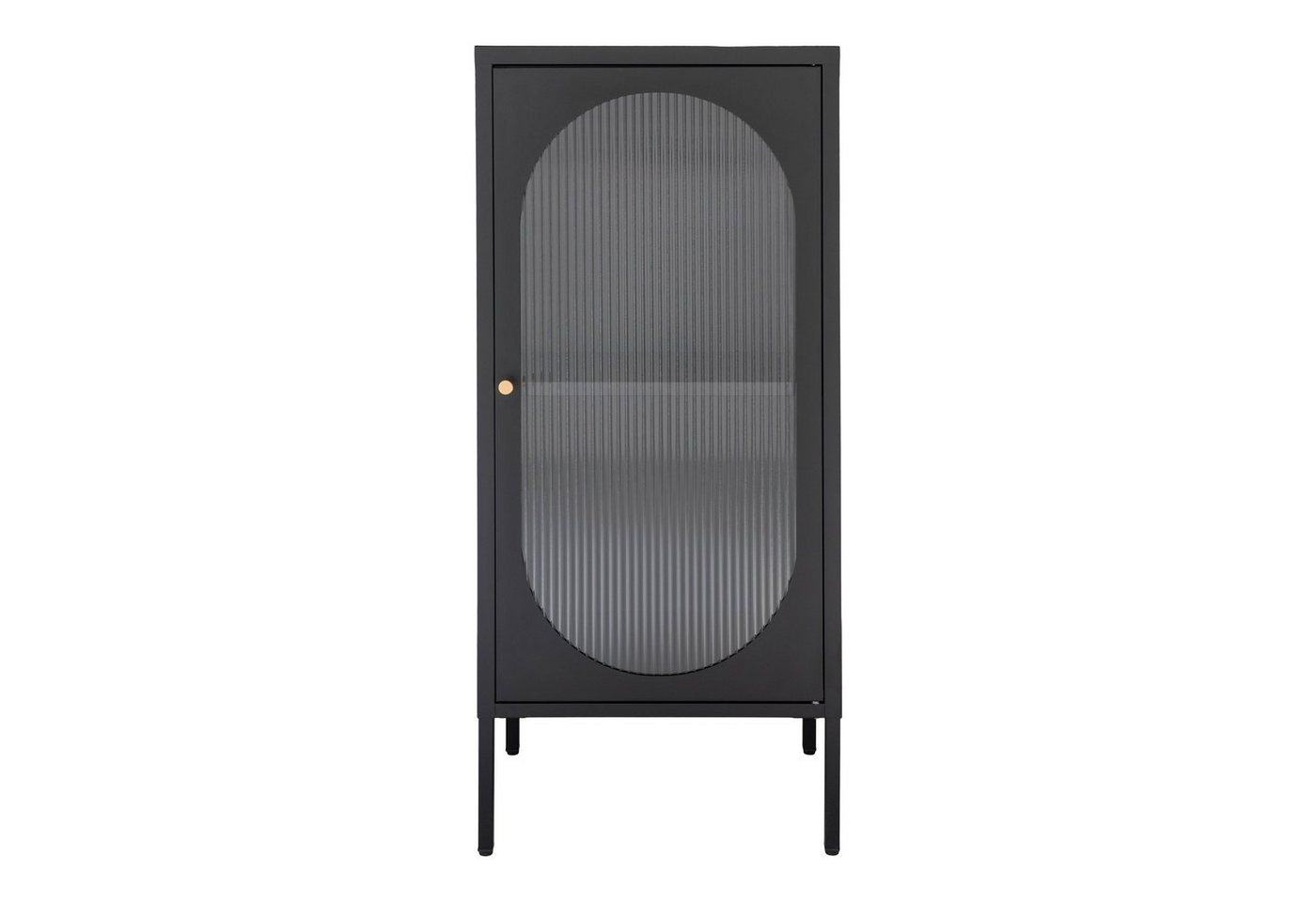 House Nordic Standvitrine Adelaide in Schwarz, Metall - 50x110x35cm (BxHxT) von House Nordic