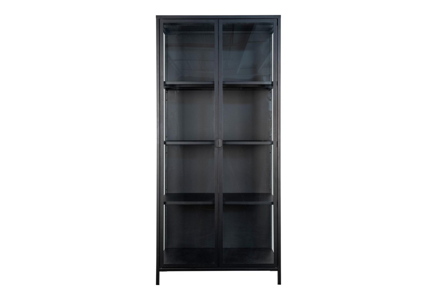 House Nordic Standvitrine Brisbane in Schwarz, Metall - 80x175x35cm (BxHxT) von House Nordic