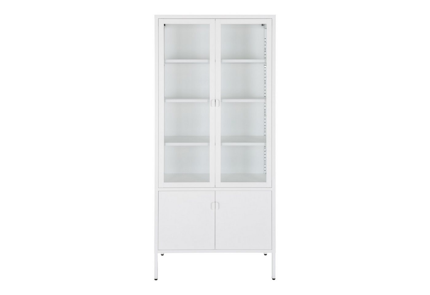 House Nordic Standvitrine in Weiss, Metall - 80x180x35cm (BxHxT) von House Nordic