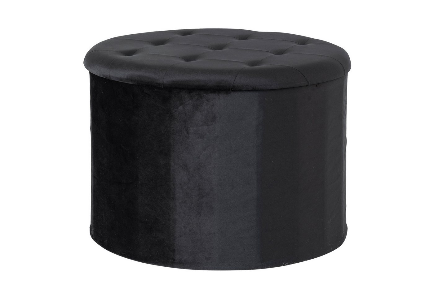 House Nordic Stauraumhocker Turup, in Schwarz, Velour - 50x35x50cm (BxHxT) von House Nordic