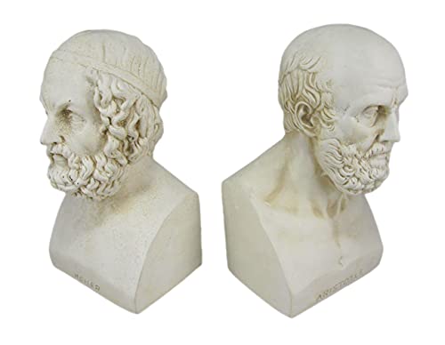 Buchstützen Aristotel und Homer Büste griechische Philosophie von House Parts