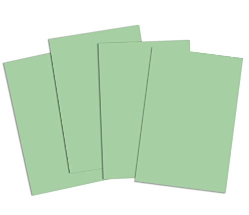 House of & Papier A2 220 gsm farbiger Karte – Pastell Grün (50 Stück Blatt) von House of Card & Paper