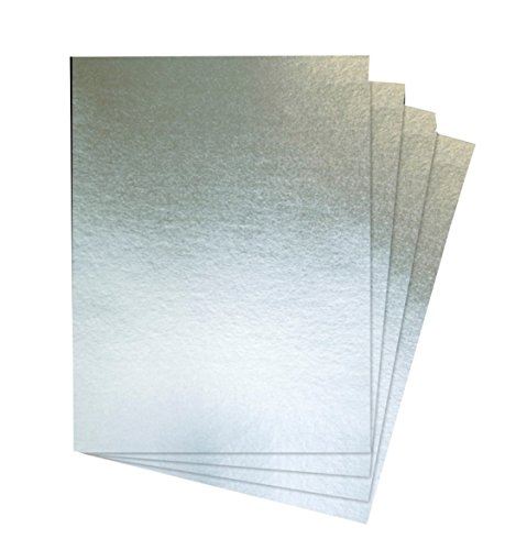 House of & Papier A2 240 gsm Folie Karte – Silber (25 Stück Blatt) von House of Card & Paper