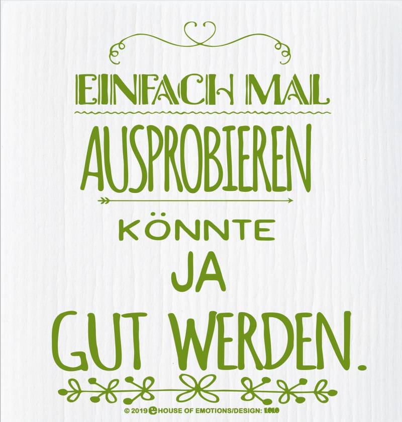 House of Emotions Spüllappen Ausprobieren 020196 von House of Emotions GmbH