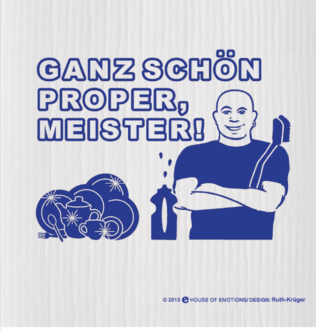House of Emotions Spüllappen Ganz schön Proper Meister 720025 von House of Emotions GmbH