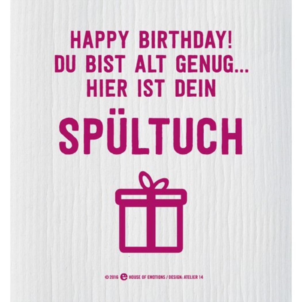 House of Emotions Spüllappen Happy Birthday Alt genug 920109 von House of Emotions GmbH