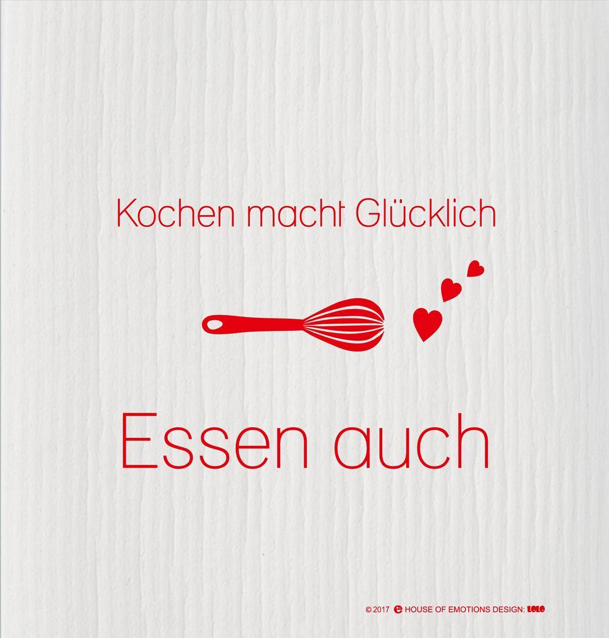House of Emotions Spüllappen Kochen macht glücklich 020146 von House of Emotions GmbH