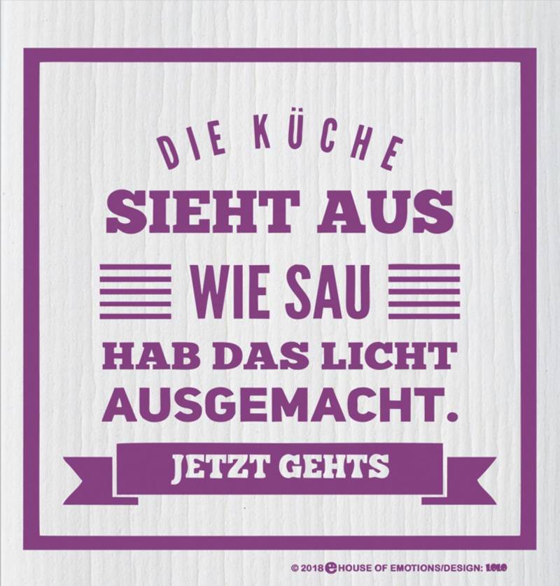 House of Emotions Spüllappen Licht ausgemacht 020191 von House of Emotions GmbH
