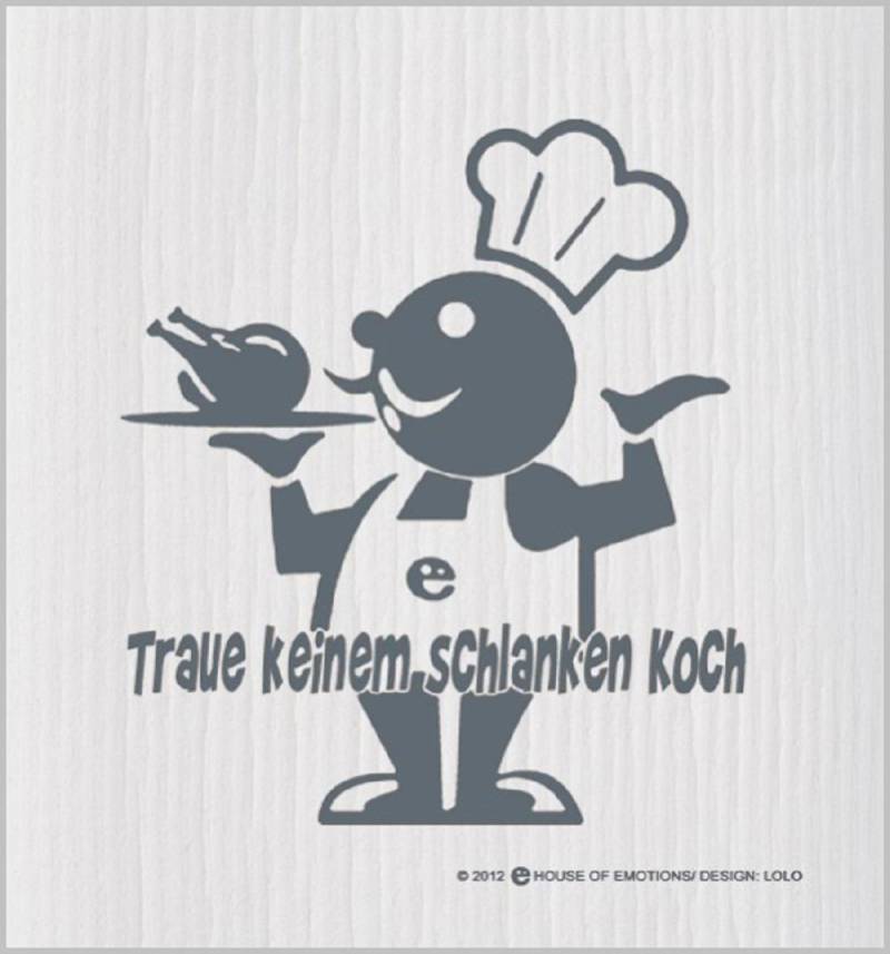 House of Emotions Spüllappen Schlanker Koch 020054 von House of Emotions GmbH