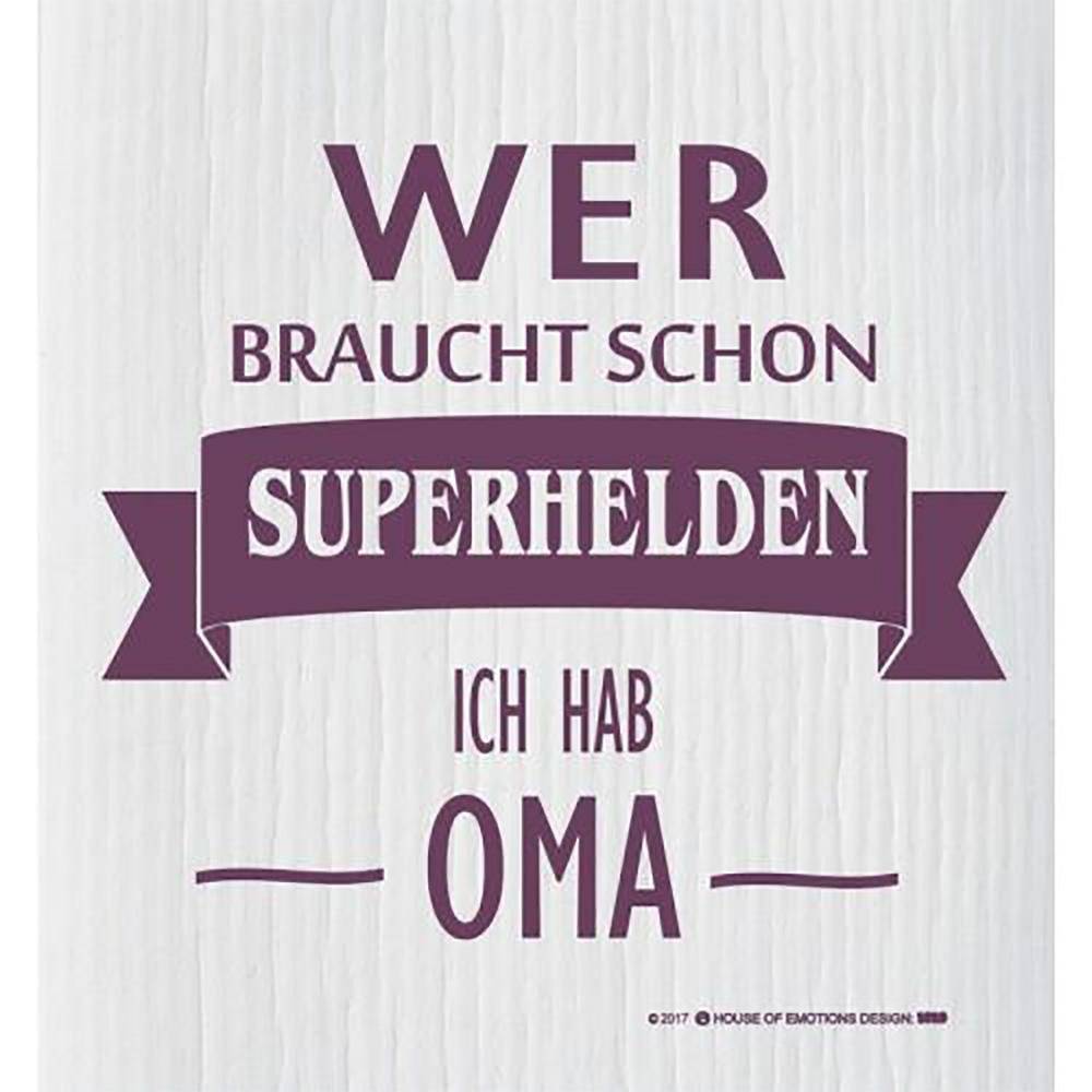 House of Emotions Spüllappen Superheldin Oma 020149 von House of Emotions GmbH