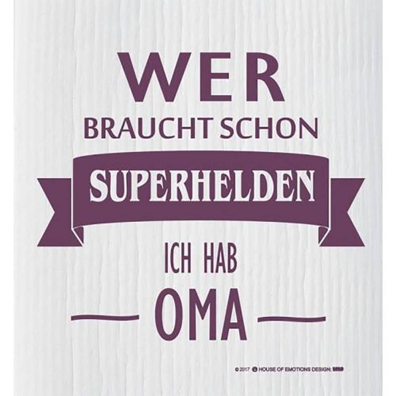 House of Emotions Spüllappen Superheldin Oma 020149 von House of Emotions GmbH