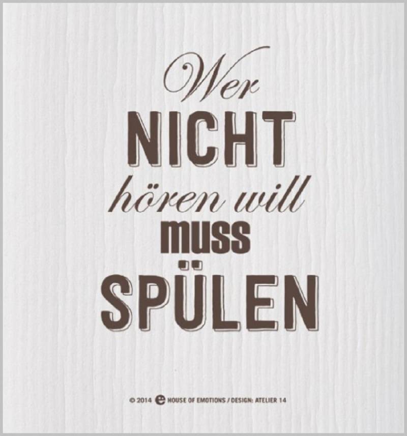 House of Emotions Spüllappen Wer nicht hören will 920066 von House of Emotions GmbH