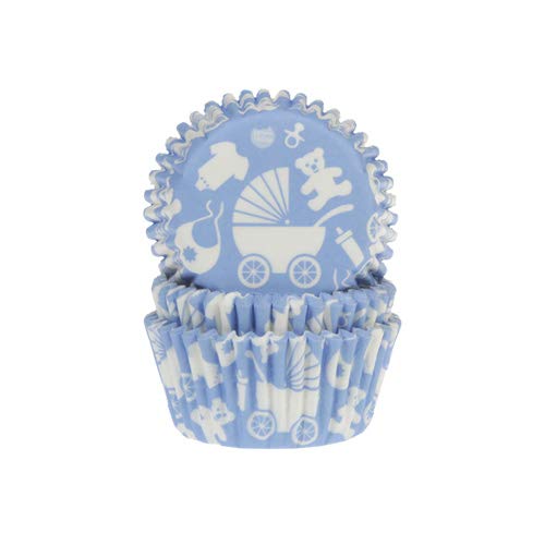 50 Muffinförmchen, Baby, blau von House of Marie