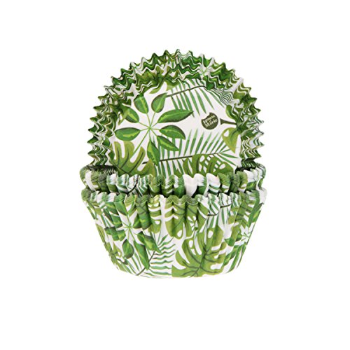 House of Marie 50 Muffinförmchen Blätter | Monstera - Fensterblatt | Palmen | Sommer | aus Papier von House of Marie