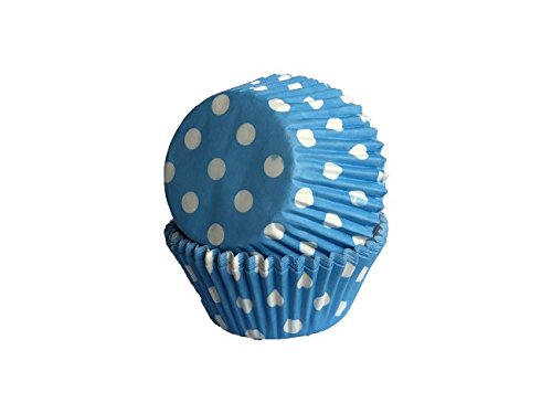 Muffinförmchen, blau weiß gepunktet von House of Marie
