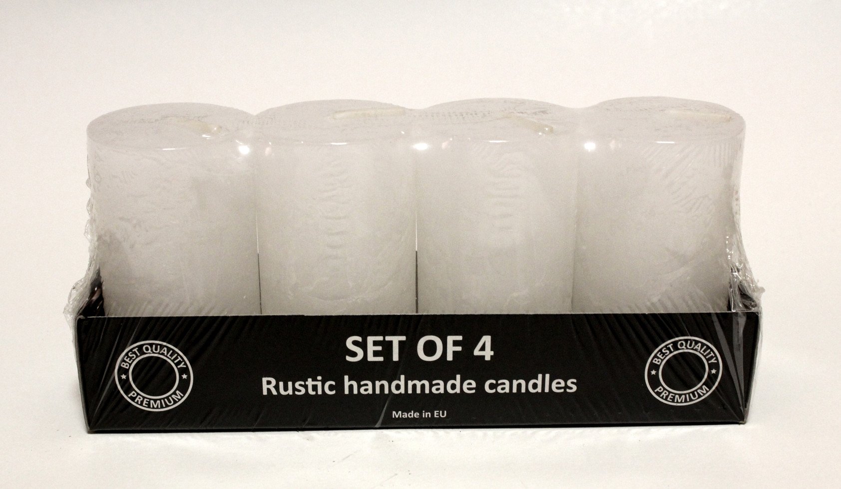 House of Rustic 4er Kerzen-Set weiß Ø 6 x 9 cm von House of Rustic
