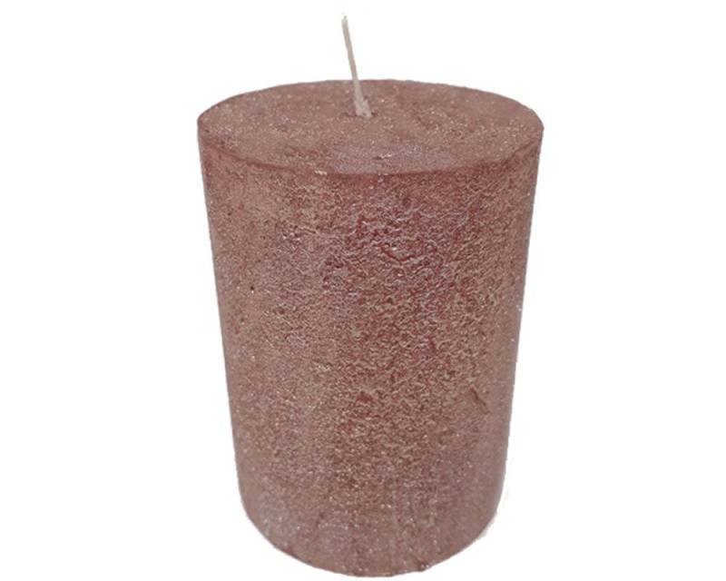 House of Rustic Kerze 9 cm glitzer burgunder von House of Rustic