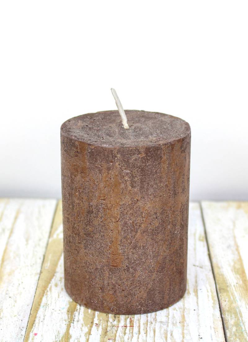 House of Rustic Kerze mocca Ø 6,8 x 9 cm von House of Rustic