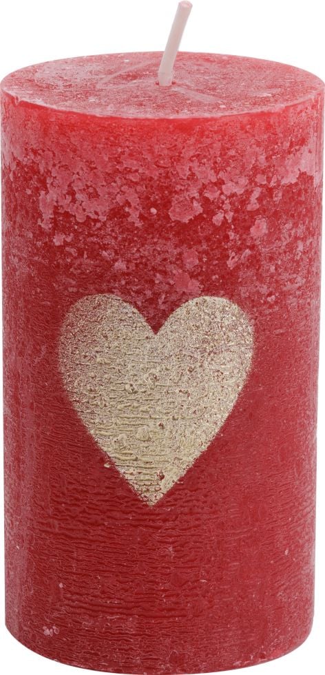 House of Rustic Kerze ruby rot mit gold Herz Ø 6,8 x 12 cm House of Rustic Kerze ruby rot mit gold Herz Ø 6,8 x 12 cm von House of Rustic