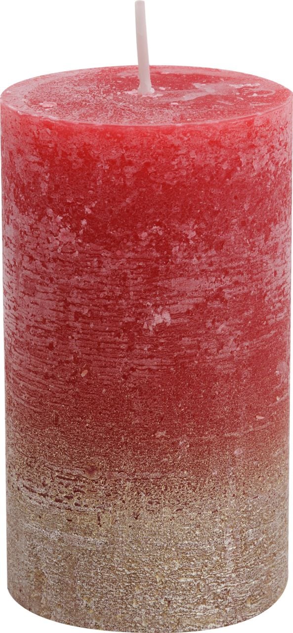House of Rustic Kerze ruby rot mit gold Streifen Ø 6,8 x 12 cm House of Rustic Kerze ruby rot mit gold Streifen Ø 6,8 x 12 cm von House of Rustic