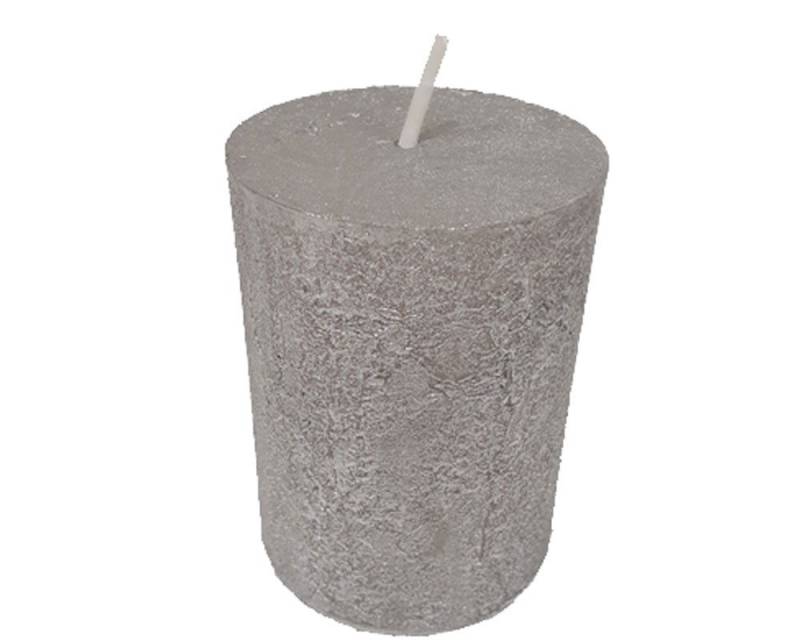 House of Rustic Stumpenkerze House of Rustic Kerze 12 cm silber von House of Rustic