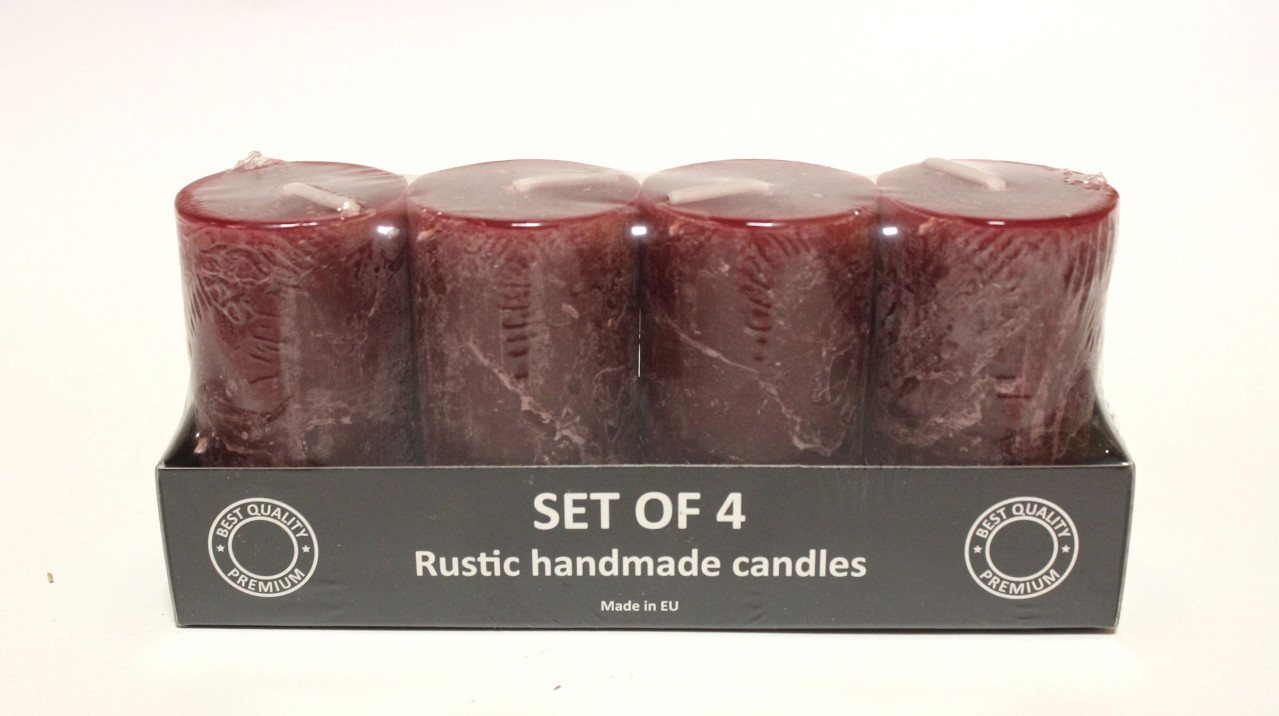 House of Rustic LED-Christbaumkerzen House of Rustic 4er Kerzen-Set weinrot Ø 6 x 9 cm von House of Rustic