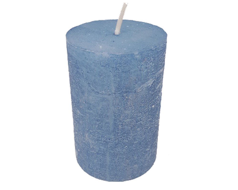 House of Rustic Stumpenkerze House of Rustic Kerze 9 cm blau von House of Rustic