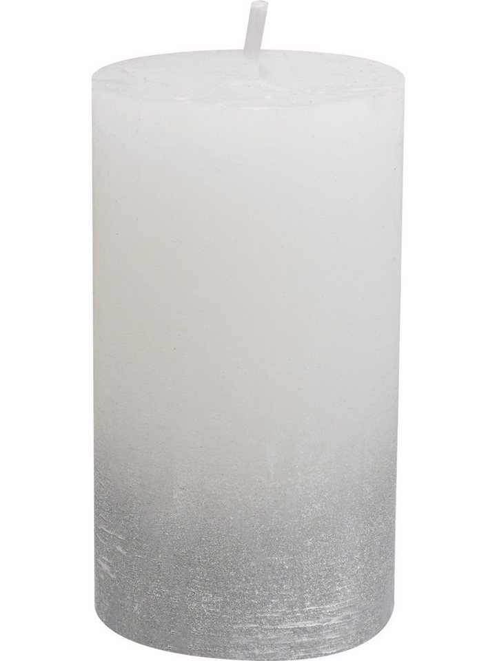 House of Rustic Stumpenkerze House of Rustic Kerze champagner mit silber von House of Rustic