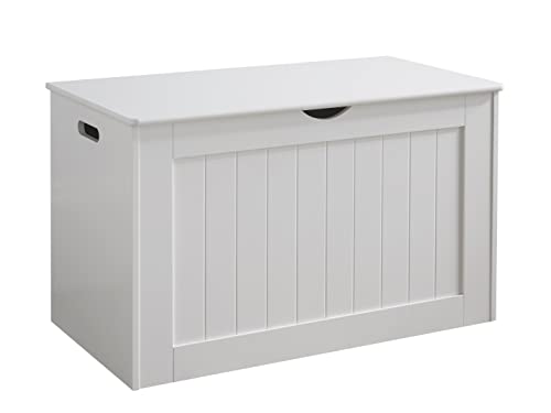 House & Homestyle Aufbewahrungsbox für Decken, Shaker-Design, 45 x 76 x 40 cm, Weiß, Holz, H 45cm x W 76cm x D 40cm von House & Homestyle