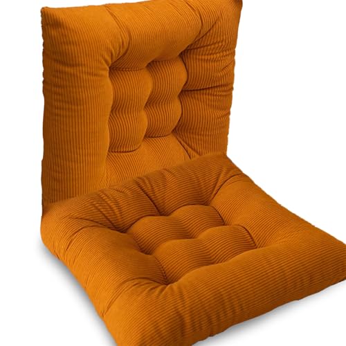 2er Set Stuhlkissen 40x40/45x45cm/50x50cm Polsterauflage Auflage Für Stühle/Bänke In Haus Und Garten Sitzkissen Sitzauflage Stuhlauflage Gartenkissen Esszimmerstuhl (45 * 45cm,Kaffee) von HouseCharm