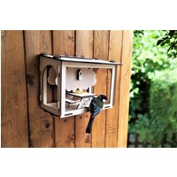 Diy Vogelhäuschen Für Die Natur. Wandhalterung Vogelhäuschen. Deckschiene Vogel Futterhäuschen von HouseChirp