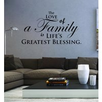 Die Liebe Einer Familie Ist Der Größte Segen Des Lebens Wandtattoo - Haus Kalligrafie von HouseOfCaligraphy