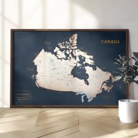 Landkarte Kanada Landkarte Rahmenlose Landkarte, Andenken von HouseOfMapsArts